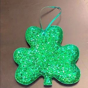 Handmade hanging glitter Shamrock!